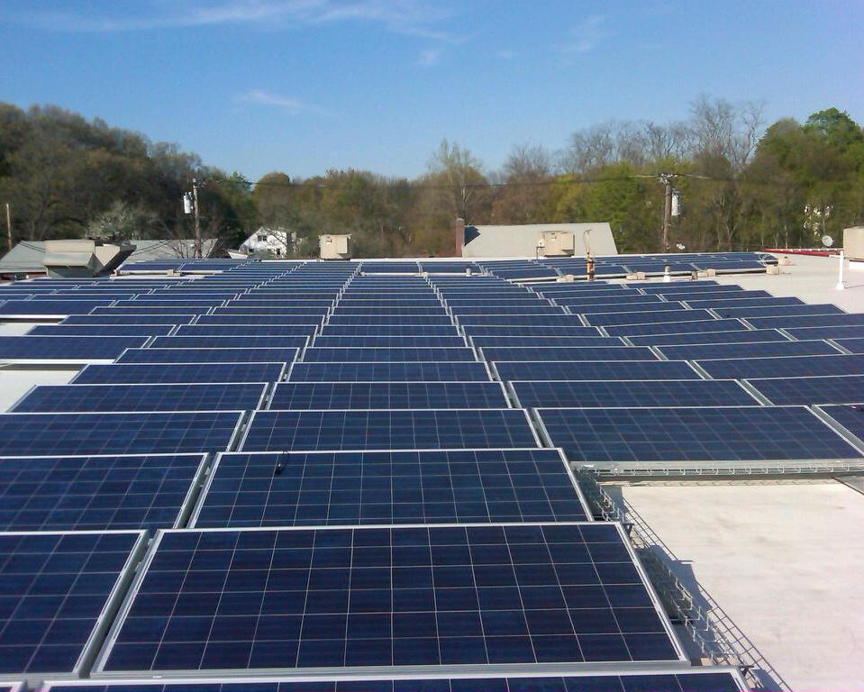45.375kW non-penetrating ballasted rooftop system