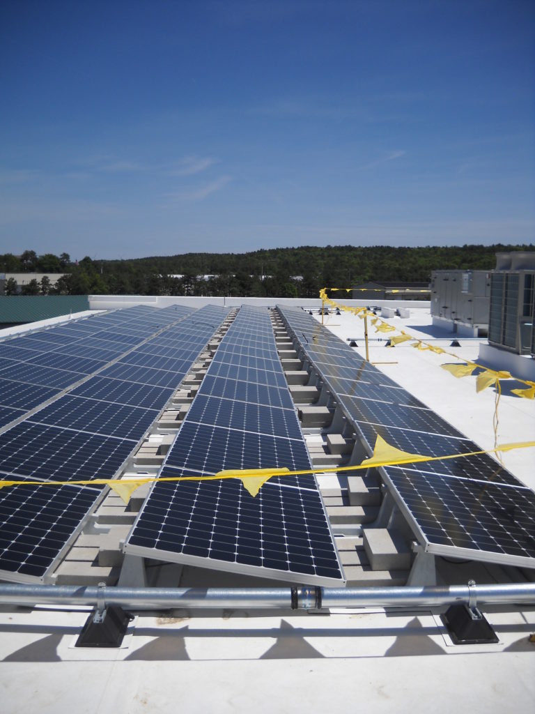 A section of the roof portion of this 289.10kW system.